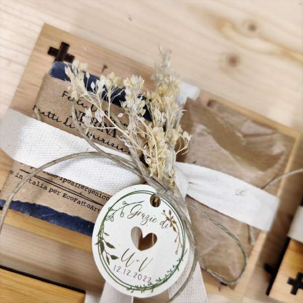 bomboniera porta sapone artigianale ecofattoart